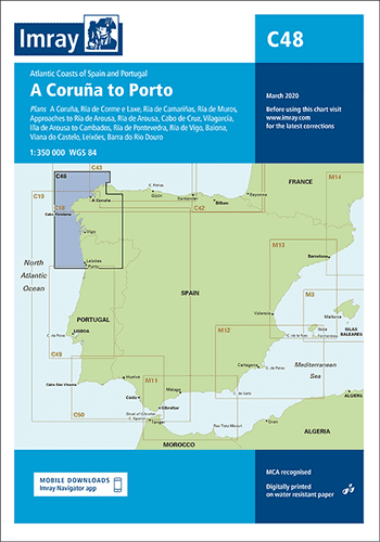 Imray C48 Chart: A Coruna To Porto